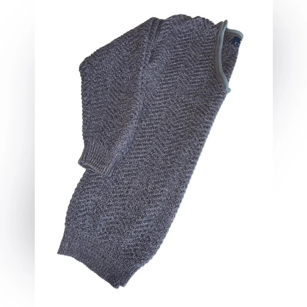 ENRO Men’s 100% Cotton Knit V-Neck‎ Sweater Tall XL Blue Textured